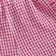 thumbnail image 5 of oqasdz Girls Shorts Toddler Baby Casual Summer Gingham Plaid Seersucker Elastic Waist Ruffles Hem Bottoms Shorts Size 3 Y-4 Y, 5 of 6