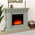thumbnail image 2 of FESTIVO 46.5" Wide Electric Freestanding Fireplace w/ Realistic LED Flames - Gray, 2 of 6