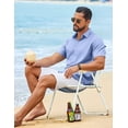 thumbnail image 5 of COOFANDY Men’s Button Down Shirt Short Sleeve Lightweight Casual Summer Beach Shirt Textured Linen Shirts, 5 of 7