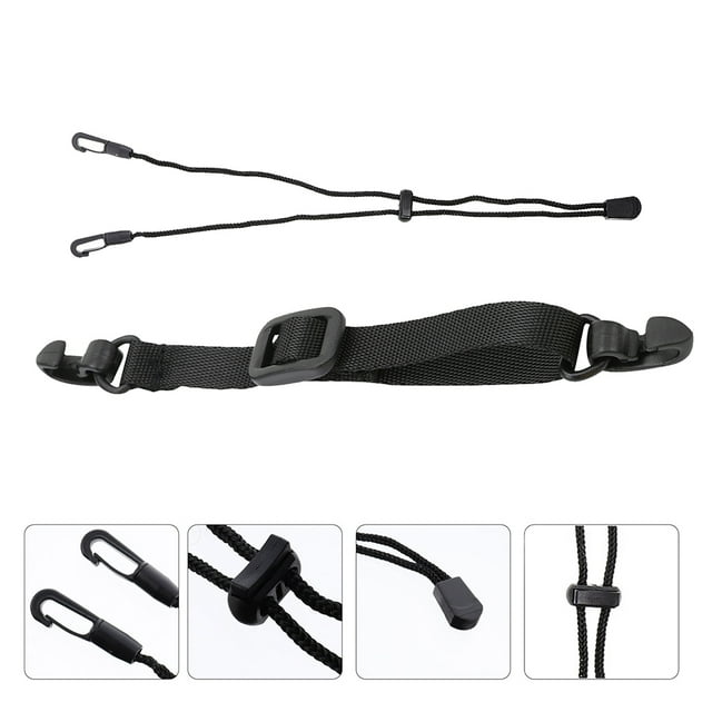 OUNONA 2Pcs Elastic Mask Strap Extender with Adjustable Hook and Black Plastic for Long-term Mask Use and Friends