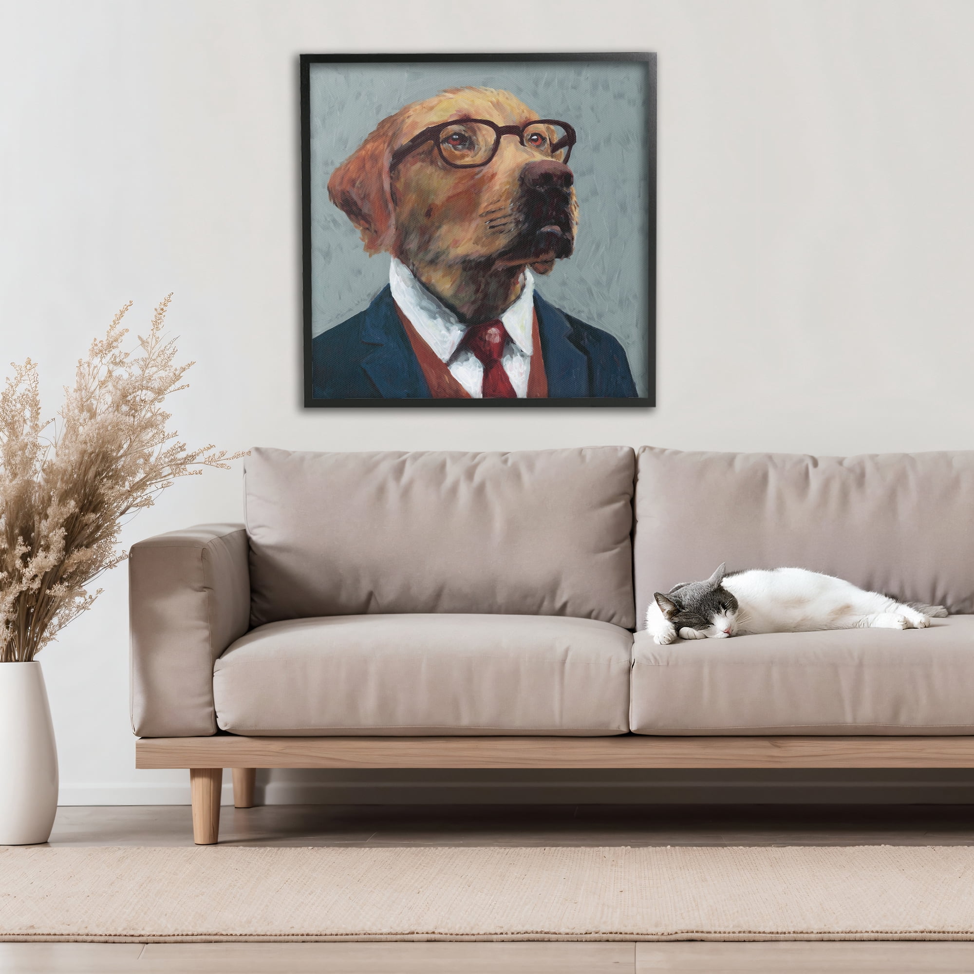 Stupell Industries Bark Kent Portrait Black Framed Giclee Art, design by Studio Bautista