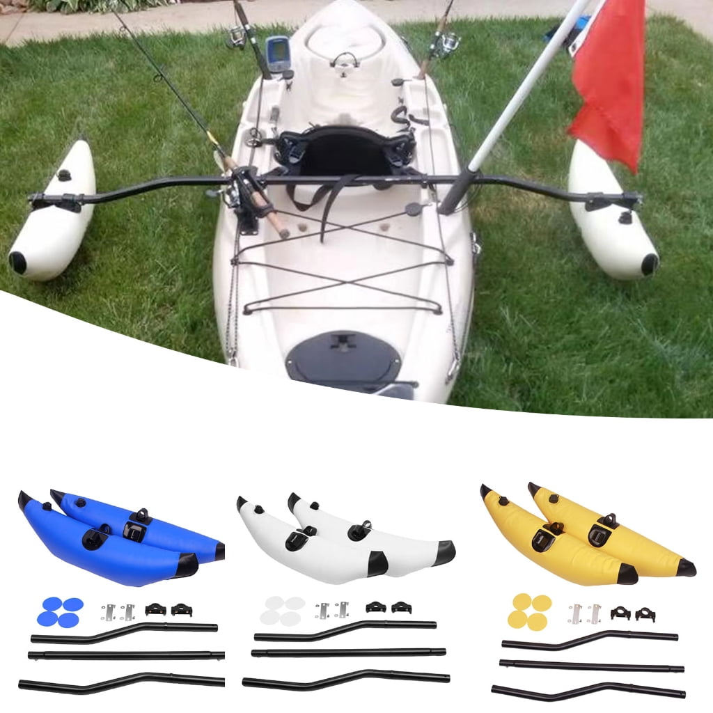 Yokua Kayak PVC Inflatable Outrigger Float with Side Arm Rod, Kayak Boats Fishing