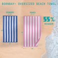 thumbnail image 3 of Toalla de playa Bornbay de gran tamaño, 100% algodón, 100 x 180 cm, rosa, 3 of 7