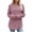 #(New)Pink, variant on PFRNLF Womens Long Sleeve Shirts Casual Round Neck Curved Hem T Shirts Fall Loose Soft Basic Tops