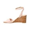 thumbnail image 2 of Stuart Weitzman Everly 75 Leather Wedge Sandal, 8.5, Pink, 2 of 5