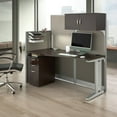 thumbnail image 4 of Office in an Hour Cubicle Desk with Storage in Mocha Cherry - Engineered Wood, 4 of 9