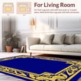 thumbnail image 2 of ODIKA 6'x9' Machine Washable Non-Slip Area Rug, Floral with Opulent Decorative Borders High Traffic Rug with Pad, Blue, 449564, 2 of 8