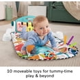 thumbnail image 3 of Fisher-Price Baby Playmat Glow and Grow Kick & Play Piano Gym, Blue Musical Learning Toy with Developmental Activities for Newborns 0+ Months, 3 of 5
