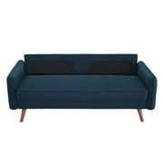 Modway Revive Fabric Upholstered Sofa with 2 Bolster Pillows, Multiple Colors