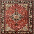 thumbnail image 1 of Ahgly Company Machine Washable Indoor Square Traditional Tiger Orange Brown Area Rugs, 3' Square, 1 of 7