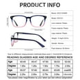 thumbnail image 6 of OCCI CHIARI 2.0 Blue Light Blocking Reading Glasses Women Fashion Readers(1.0 1.25 1.5 1.75 2.0 2.25 2.5 2.75 3.0 3.5 4.0 5.0 6.0) with Arylic Lens, 6 of 6