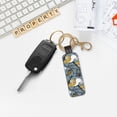 thumbnail image 5 of Wukai Squirrel And Leaves Print Leather Car Keychain, Universal Key Fob Keychain, Leather Key Chain Holder for Men and Women,360 Degree Rotatable, 5 of 5