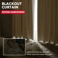 thumbnail image 3 of ZOPZO Beige Blackout Curtains, Thermal Insulated Drapes, 52W x 84L Inch, 2 Panels for Bedroom & Living Room, 3 of 8