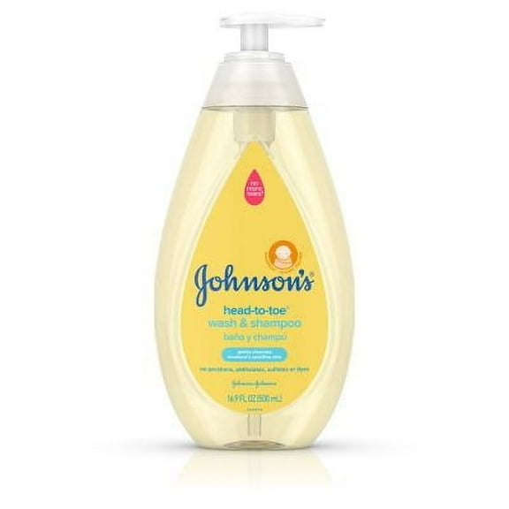 4 Pack - JOHNSON'S Head-To-Toe Gentle Tear- Free Baby Wash & Shampoo for Babyâ€™s Sensitive Skin 16.9 oz