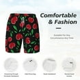 thumbnail image 5 of Sigee Cherry Print Mens Swim Trunks with Compression Liner Quick Dry Swim Stretch Beach Shorts with Pockets,S-3XL, 5 of 7