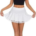 thumbnail image 2 of Landzoo Womens Lace Patchwork High Waist Sexy Slim Pleated Skirt Cozy Casual Women's Skirt, 2 of 5