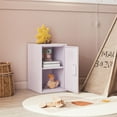 thumbnail image 2 of Max & Finn Casey Kids Stackable Mini Metal Storage Locker, Lavender, 2 of 14