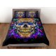 thumbnail image 3 of Halloween Ropa de Cama Hippie Colores Neón Calavera Juego de Funda Nórdica Colcha Colorida,, 3 of 4