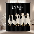 thumbnail image 5 of Duck Shower Curtain, Funny Shower Curtain, Cartoon Animal Shower Curtain Game Theme Cute Ducks and Geese, Cool Teen Kids'' Bathroom Decor Set with 12 Hooks 72x72 Inches, 5 of 6