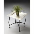 thumbnail image 1 of Butler Specialty Metalworks Moroccan Square Metal Tray Table in Silver, 1 of 2