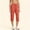 A521 Orange, variant on Linen Tapered Fit Drawstring Capris for Women Lightweight Quick-Dry Cargo Pants Multi-Pockets Cropped Bottoms Hiking Travel Outdoor-wear