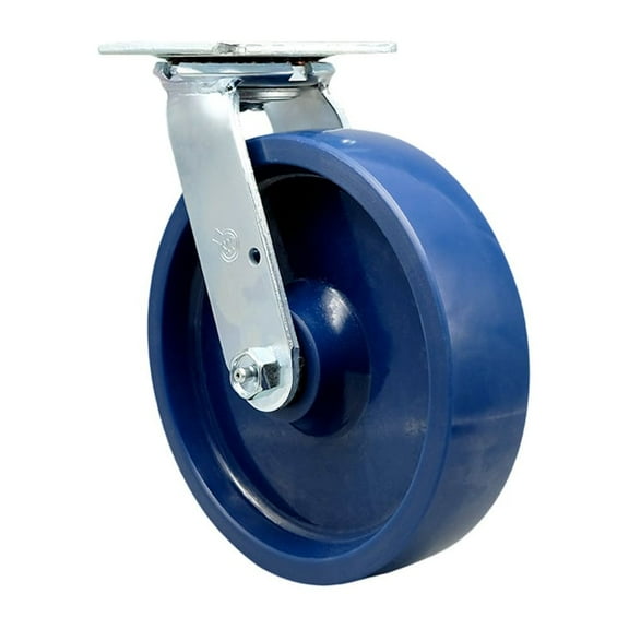 8 Inch Solid Polyurethane Wheel Swivel Caster with Roller Bearing Service Caster