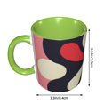 thumbnail image 3 of Pink Pattern Coffee Mug Fun Custom Ceramic Mugs 11oz Green, 3 of 5