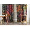 thumbnail image 3 of Indian Burning Sun Hippie Mandala Window Curtains - Gypsy Tye Dye Bohemian Sun Moon Beautiful Drapery Bedroom Living Room Balcony Valance Panels Golden, 3 of 6