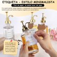 thumbnail image 4 of 4 Piezas Dispensador de Jarabe para Caf&eacute;,Botellas de Jarabe con Dos Bandejas, Dispensador de Jarabe de Vidrio (500 ml), con Bomba, Embudo y Etiqueta, Adecuado para Usar en Cocinas, Cafeter&, 4 of 7