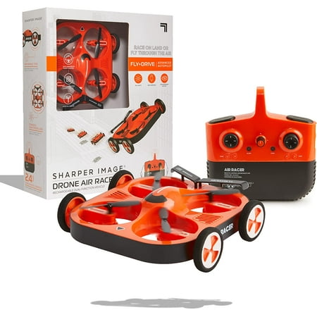 Sharper Image Toy RC Drone Air Racer Dual-Function Vehicle, 2.4 GHz.