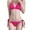 Hot Pink, variant on American Flag Bathing Suit Bikini for Teens Two Piece Bathing Suits Black, Sizes S-L