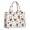 Pug and Party Hats White Pattern, variant on Cavalier King Charles Spaniel and Floral Tote Bag, Shopping Handbag with Interior Pockets & Top Handle, Smooth Zipper Gifts for Women Men,15.7 X 5.1 X 13 Inches