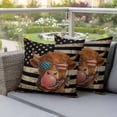 thumbnail image 4 of Independence Day Pillow Covers 2 Pack Retro Five-Pointed Star U.S. Flag Farm Funny Cow Pillowcase Waterproof Outdoor Throw Pillow Cover for Patio Garden Square Cushion 26”x26”, 4 of 9