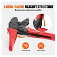 thumbnail image 3 of Crimping Tool Set, AWG 22-10 Ratchet Wire Crimper with Wire Stripper & 210 Heat Shrink Tubes - Labor-Saving Electrical Connectors Crimper Pliers, 3 of 5