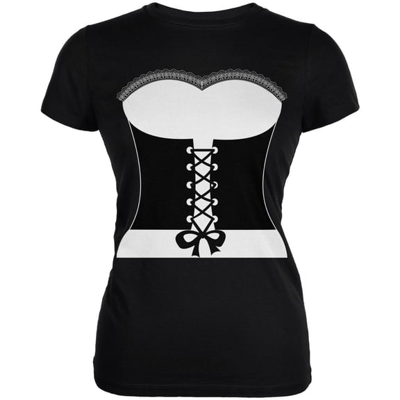 Halloween French Maid Costume Women's Juniors Soft T Shirt