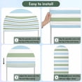 thumbnail image 5 of Sage Green Blue Striped Arch Backdrop Cover, Spandex Fitted Wedding Arch Cover, Farmhouse Sage Green Stripes Round Top Stand Covers for Birthday Ceremony Bridal Shower Party Decor 6x2.6 Ft, 5 of 9