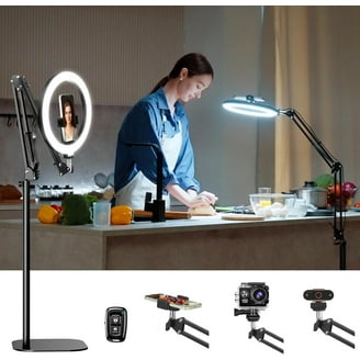 26Cm Video Youtube Fill Ring Light Lamp Live Cook Photography Lighting Phone Ringlight Tripod Stand Led Selfie Remote