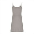 thumbnail image 5 of Rciityk Summer Dresses for Women Casual Loose Crew Neck Sleeveless Spaghetti Strap Mini Dress Beach Vacation Solid Color Sundress, Gray XL, 5 of 7