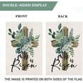 thumbnail image 4 of He Is Risen House Flag 28 x 40 Inch Happy Easter Cross Religious Decorative Double Sided Burlap Flag for Spring Easter Farmhouse Yard Holiday Decoration, 4 of 5
