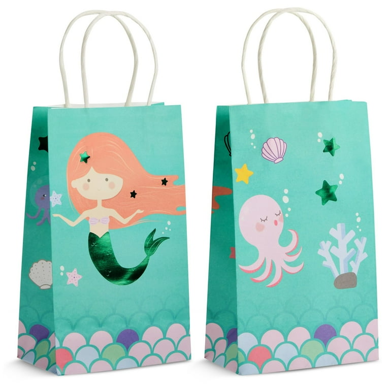 Mermaid Valentine Party Favor Tags, Gift Bag Tags, Sea Themed Party Ta