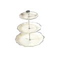 thumbnail image 3 of Bandeja para servir con forma de cesta de frutas, resistente y desmontable. L 3 niveles blanco, 3 of 9