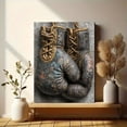 thumbnail image 6 of Black Boxing Gloves Canvas Wall Art, Retro Martial Arts Print, Gym Man Cave Wall Decor, 6 of 8