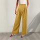 thumbnail image 3 of Gibobby Pantalones para mujer cintura alta para el frío Omen's Pantalones anchos de pierna para trabajo, de talle, vestido palazzo, pantalones fluidos(Amarillo,XG), 3 of 5