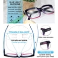 thumbnail image 6 of MARE AZZURO Bifocal Reading Glasses Women Blue Light Blocking Readers 1.0 1.25 1.5 1.75 2.0 2.25 2.5 2.75 3.0 3.5 (Purple, 3.00) UV400 Protection with Spring Hinge, Polycarbonate Lens, 6 of 7