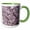 Green/White, variant on 3drose, Pink Japanese Cherry Blossom Sakura Flowers on a Blooming Tree, 11oz Two-tone Black Mug