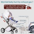 thumbnail image 2 of Hot Mom 360 Degree Baby Carriage High Landscape Pram Stroller, White, 2 of 9