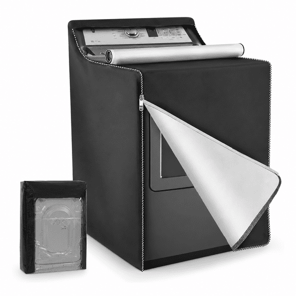 Washing Machine Cover with Storage Bag for Front Load Washer Dryer,W29*D28*H43"
