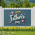 thumbnail image 4 of Heart Design Happy Father's Day Banner Red Heart Decorative Stars Typography for Love Celebration Home Decoration Gift, 4 of 7