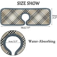 thumbnail image 4 of SKYSONIC Faucet Absorbent Mat 3 Pcs Checkered Tartan Plaid Kitchen Faucet Splash Catcher Washable Counter Drying Pads Behind Faucet for Kitchen Bathroom, 4 of 7