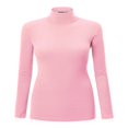 thumbnail image 1 of Women‘s Long Sleeve Rib Turtleneck Top Pullover Sweater L RED, 1 of 6